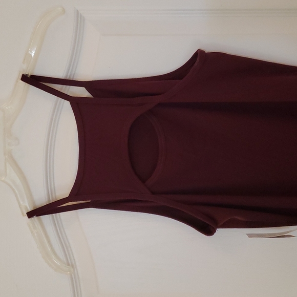 Maroon Tank Cut-Out Dress L - Picture 5 of 13